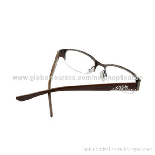 Metal glasses with beautiful temples, customized logos available